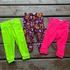 Bumblito Stretchy Toddler Leggings - Lot of 3 - Size 6-24 Months